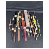 Eclectic Assortment Of Wristwatches Featuring Character And Classic Timepieces
