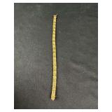 14K Yellow Gold Textured Nugget Link Bracelet