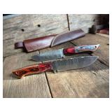 Ember Blades – Pair of Fixed Knives with Sheaths