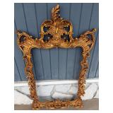 Ornate Carved Gilt Wood Rococo Style Wall Mirror Frame