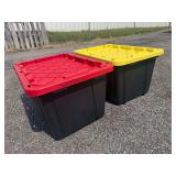HDX 27 Gallon Plastic Storage Totes Pair