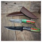 Timber Twist – Pair of Fixed Blade Knives with Sheaths