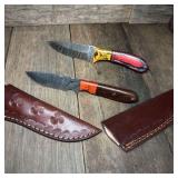 Fire & Ember – Pair of Fixed Blade Knives with Sheaths
