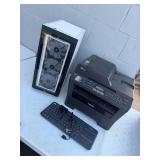 Computer Hardware And Peripheral Lot Including Tower Case And Printer