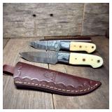 Bone Collector – Pair of Fixed Blade Knives with Sheaths
