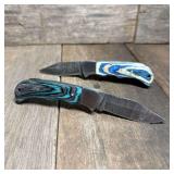 Blades of Color – Pair of Custom Folding Knives