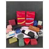 Assorted Jewelry Care Lot with Polishing Cloths and Storage Boxes