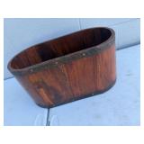 Wood and Metal Decorative Planter Bucket