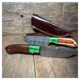 Woodland Duo – Pair of Fixed Blade Knives with Sheaths