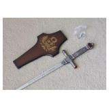 Harry Potter Godric Gryffindor Movie Sword &Plaque