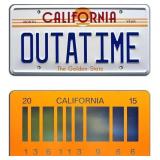 Back to The Future Outatime + 2015  License Plates