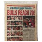 Chicago Sun Times Bulls Reach 70 1996