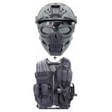 .PJ Tactical Helmet and Airsoft Skull  Mask