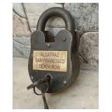 Alcatraz Padlock Antique  Working lock with 2 keys