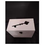 Wooden Wedding Card Box with Key Shaped Slot