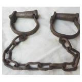 Heavy Chain Leg Cuffs  w/  Key