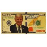 Donald Trump $1000 Commemorative Gold Banknote