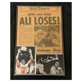 Chicago Sun Times Ali Loses - Spinks Autograph