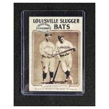 Babe Ruth~Lou Gehrig Louisville Slugger Promo Card