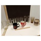 Clear Glass Beer Mugs, Tumblers, Coca-Cola Amber