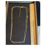 Triple Strand Gold Tone Bars & Chain Necklace