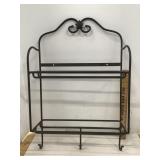 Longaberger Wrought Iron Envelope Basket Rack