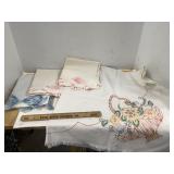 Crocheted Pillowcases & Tablecloth