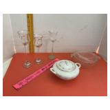 Pyrex Lidded Bowl Sugar Bowl Stem Ware