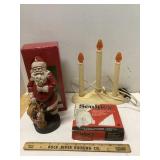 Santa, Candelabra & Modeling Clay