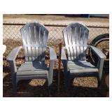 Pair Of Plastic Patio Chairs