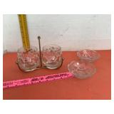 MC Libbey Pink Dutches Creamer & Sugar Set