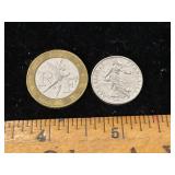 1990 Ten Francs & Genius Of Liberty Coin