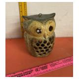 Ceramic Owl Candle Holder Double Sided