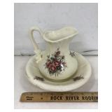 Athena Ceramic Pitcher & Bowl