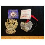 Reed & Barton 1991 Ornament & US Navy Adler