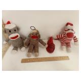 Battery Operated Sock Monkey,  Stuffed Sock