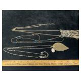 Gold Tone Necklaces Dipped Leaf & More