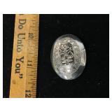 Silver Tone Ancient Aztec Figure Pendant