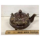 Japanese Terracotta Brown Drip Glaze Teapot