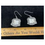 Vtg Sterling Silver Earrings Hefty