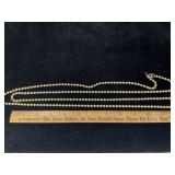 Vtg Crown Trifari Gold Tone Textured Ball Beads