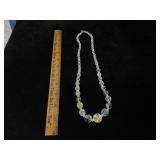 Vtg Graduated AB Crystal Beaded Necklace WOW