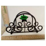 Black Metal Napkin Holder