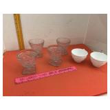 Milk Glass Cups & Footed Desert Cups