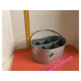 Divided Galvanized Storage Caddy