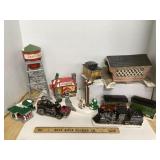 Snow Village Pieces-Water Tower, Train & More