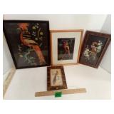 Fancy Framed Birds made with Real Feathers 4