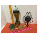 Indiana Glass Green Frog Votive Candle Holder