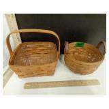 Longaberger Square & Round Baskets with Handles 2