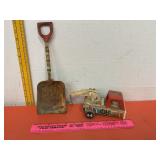 Vintage Fisher Price Tow Truck no front wheel